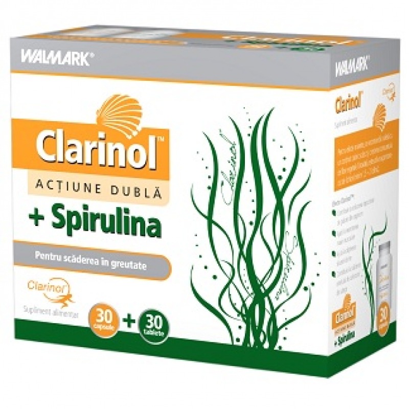 Spirulina + Carob, 30 tablete (Adjuvante in cura de slabire) - albinute.ro