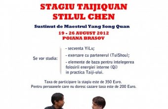 Stagiu Taijiquan, stilul Chen Traditional, sustinut de Maestrul Yang Song Quan