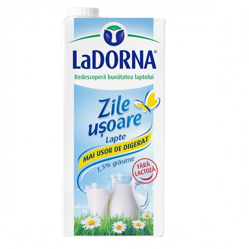 LaDORNA Zile Usoare, noul lapte mai usor de digerat, fara lactoza