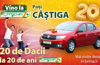 Extragerea pentru desemnarea câștigătorilor celor 20 de autoturisme Dacia, oferite de Catena, în direct la România TV