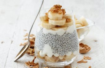 Budincă de chia cu banane