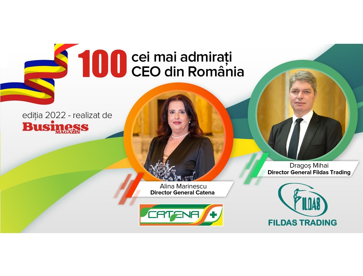 Directorul General Catena și Directorul General Fildas Trading, în Top 100 cei mai admirați CEO din România
