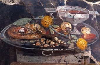 Arheologii de la Pompei au descoperit o pictură în care apare o “pizza”