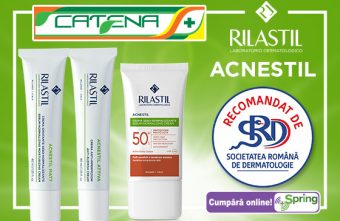 Gama Rilastil Acnestil, recomandată de Societatea Română de Dermatologie